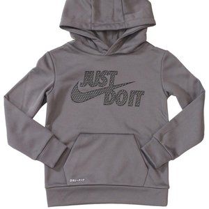 Nike Boys Dri-Fit Honeycomb Gunsmoke Hooded Sweatshirt - Size S/5